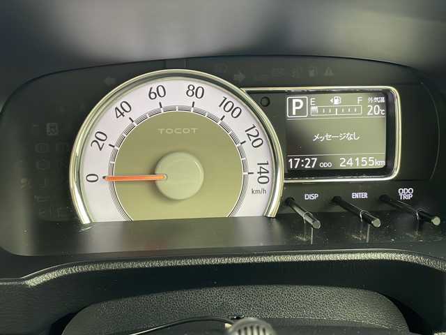 ダイハツ ミラ トコット G SA Ⅲ 岐阜県 2018(平30)年 2.5万km ジューシーピンクM 純正7インチSDナビ/　(AM/FM/CD/DVD/Bluetooth/フルセグTV)/全方位モニター/スマートアシストIII/衝突軽減ブレーキ/コーナーセンサー/オートハイビーム/LEDヘッドライト/シートヒーター/ステアリングスイッチ/ドライブレコーダー/純正ホイールキャップ/純正ドアバイザー/電動格納ミラー/ヘッドライトレベライザー