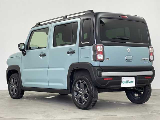 スズキ ハスラー タフワイルド・ターボ 鹿児島県 2024(令6)年 0.5万km オフブルーメタリック/ブラック 2トーン 純正９型ナビ/(フルセグ/Bluetooth/CD/DVD)/全方位カメラ　/バックカメラ　/レーダークルーズコントロール　/パドルシフト　/ルーフレール/ターボ　/前席シートヒーター　/オートマチックハイビーム　/ウインカーミラー　/シートリフター　/純正フロアマット　/ＬＥＤヘッドライト/ISOFIX/純正15インチアルミホイール/オートマチックハイビーム/オートライト/プッシュスタートボタン/保証書/取扱説明書/スペアキー1本