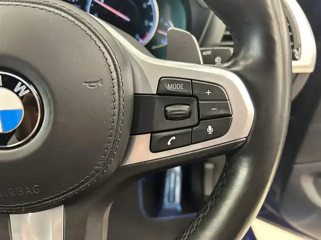 ＢＭＷ Ｘ３ xDrive20d Mスポーツ 岡山県 2018(平30)年 3.9万km ファイトニックブルー 純正ｉＤｒｉｖｅ/３６０°カメラ/ＨＵＤ/ワイヤレス充電トレイ　/ドラレコ（下）/ＡＣＣ/ヒルディセントコントロール/衝突警告/歩行者警告/車線逸脱警告/車線変更警告/側面衝突警告/Ｂｌｕｅｔｏｏｔｈ/フルセグTV/アダプティブLED/オートライト/オートハイビーム/オートワイパー/ブラックキドニーグリル/PTG
