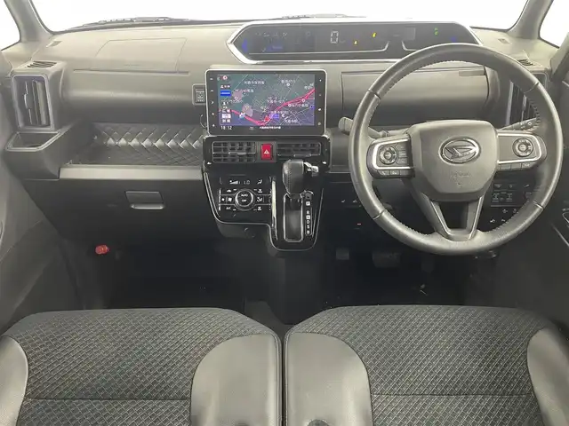 ダイハツ タント カスタム RS 大阪府 2021(令3)年 1.5万km シャイニングホワイトパール スマートアシスト/・車線逸脱警報機能/・衝突警報機能/・衝突回避支援ブレーキ機能/・誤発進抑制機能/・ブラインドスポットモニター/・ふらつき警報機能/・路外逸脱警報機能/純正ナビ（Bluetooth/AM/FM/CD/DVD）/フルセグTV/バックカメラ/両側パワースライドドア/レーダークルーズコントロール/LEDヘッドライト/フォグランプ/ハーフレザーシート/シートヒーター/純正15インチアルミホイール/運転席ロングスライド/スマートキー/ETC