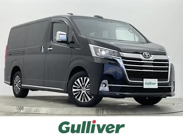 トヨタ グランエース プレミアム 宮城県 2024(令6)年 0.4万km ブラック 純正DAナビ　/純正12型後席モニター　/パノラミックビューモニター　/デジタルインナーミラー　/ＨＤＭＩ入力端子　/両側パワースライドドア　/ＢＳＭ　/アダプティブクルーズコントロール　/セーフティセンス　/クリアランスソナー　/ＥＴＣ２．０　/フルセグTV/純正17インチAW/LEDヘッドランプ/フォグランプ/バックドアイージークローザー/禁煙車