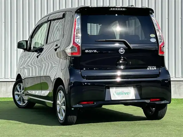 日産 デイズ ハイウェイスターX 香川県 2017(平29)年 2.6万km ブラック 登録時走行距離：25802km/エマージェンシーブレーキ/純正SDナビ/→ＣＤＤ／ＶＤ／ＢＴ/アラウンドビューモニター/バックカメラ/革巻きステアリング/LEDヘッドライト/フォグライト/オートAC/スマートキー/プッシュスタート