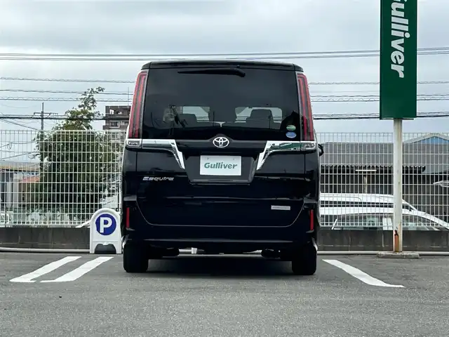 トヨタ エスクァイア Gi プレミアムパッケージ 福岡県 2017(平29)年 4.9万km ブラック 純正9型SDナビ(フルセグTV/CD/DVD/BT)バックカメラトヨタセーフティフリップダウンモニター両側パワスラクルコンドラレコETCシートヒーターハンドルヒーターUSB純正フロアマット純正LED純正アルミホイールプッシュスタートスマートキー