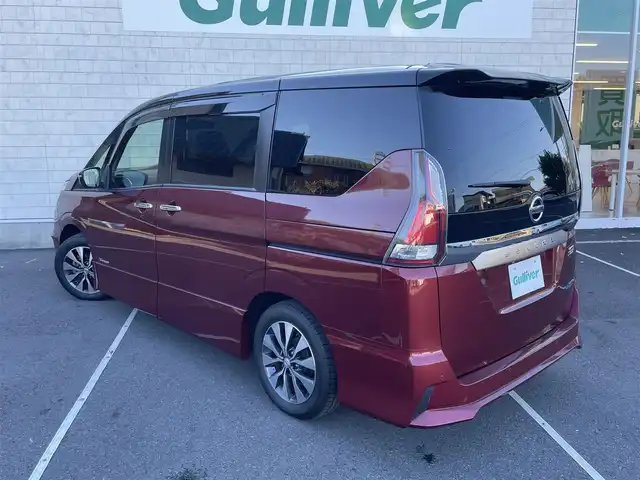 日産 セレナ ハイウェイスター プロパイロットED 静岡県 2016(平28)年 6.3万km マルーンレッド 2トーン 純正ナビ/純正フリップダウンモニター/・フルセグTV/・Bluetooth接続/・DVD再生/プロパイロット/エマージェンシーブレーキ/両側パワースライドドア/プッシュスタート/スマートキー/電動パーキングブレーキ/オートブレーキホールド/バックカメラ/ビルトインＥＴＣ/ＬＥＤオートライト