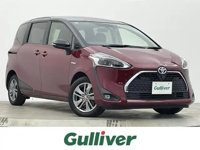 トヨタ シエンタ ハイブリッド ファンベースG 宮城県 2019(平31)年 1.8万km ブラックマイカ/センシュアルレッドマイカ 純正ナビ/全周囲カメラ　/両側電動スライドドア/シートヒーター/クルーズコントロール/クリアランスソナー/トヨタセーフティセンス/ＬＥＤヘッドランプ/フォグランプ/スマートキー/プッシュスタート/ビルトインETC/前後ドライブレコーダー/フルセグTV/Bluetooth/CD/DVD/革巻ステアリング/ルーフブラック/純正15インチアルミ/禁煙車