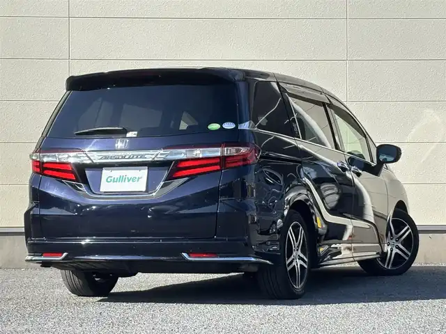 ホンダ オデッセイ アブソルート 20thアニバーサリー 茨城県 2014(平26)年 8万km プレミアムヴィーナスブラックP 純正ナビ/Bluetooth/AM/FM/CD/DVD/フルセグTV/バックカメラ/クルーズコントロール/オットマン/純正フロアマット/純正17インチアルミホイール/パワーシート/ハーフレザーシート/両側パワースライド/アイドリングストップ/ETC