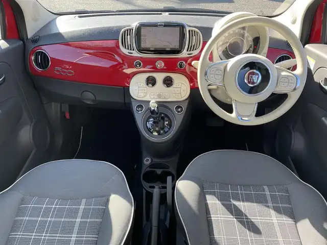 フィアット ５００ ツインエア ラウンジ 静岡県 2016(平28)年 3.1万km 赤 ワンオーナー/純正アルミホイール15インチ/純正ヘッドライト/純正フロアマット/社外ナビ（TV.AM.FM.BT）/バックカメラ/USBソケット/コーナーセンサー/ヘッドライトウォッシャー/ETC