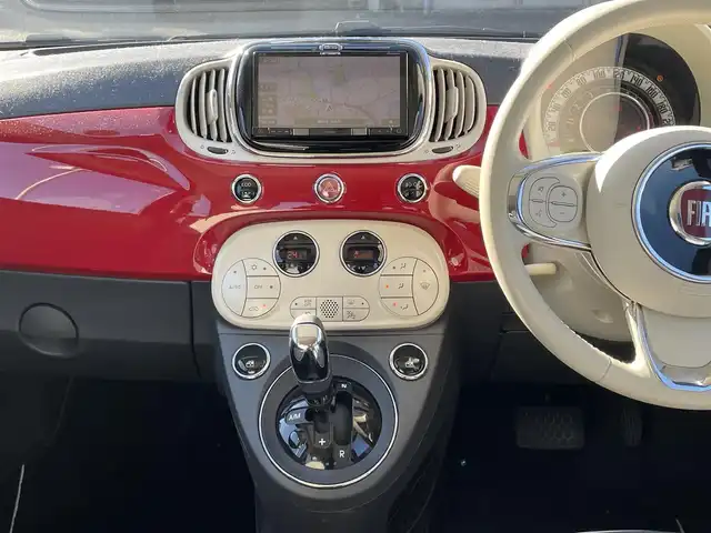 フィアット ５００ ツインエア ラウンジ 静岡県 2016(平28)年 3.1万km 赤 ワンオーナー/純正アルミホイール15インチ/純正ヘッドライト/純正フロアマット/社外ナビ（TV.AM.FM.BT）/バックカメラ/USBソケット/コーナーセンサー/ヘッドライトウォッシャー/ETC
