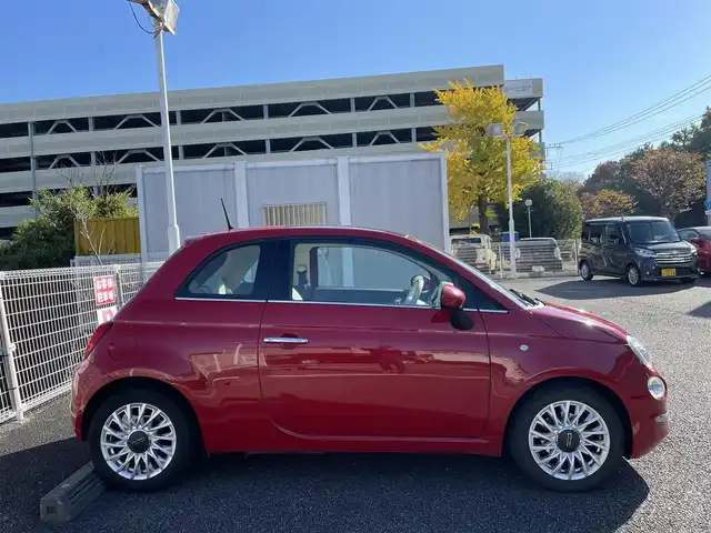 フィアット ５００ ツインエア ラウンジ 静岡県 2016(平28)年 3.1万km 赤 ワンオーナー/純正アルミホイール15インチ/純正ヘッドライト/純正フロアマット/社外ナビ（TV.AM.FM.BT）/バックカメラ/USBソケット/コーナーセンサー/ヘッドライトウォッシャー/ETC