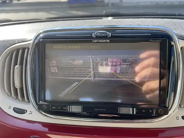 フィアット ５００ ツインエア ラウンジ 静岡県 2016(平28)年 3.1万km 赤 ワンオーナー/純正アルミホイール15インチ/純正ヘッドライト/純正フロアマット/社外ナビ（TV.AM.FM.BT）/バックカメラ/USBソケット/コーナーセンサー/ヘッドライトウォッシャー/ETC