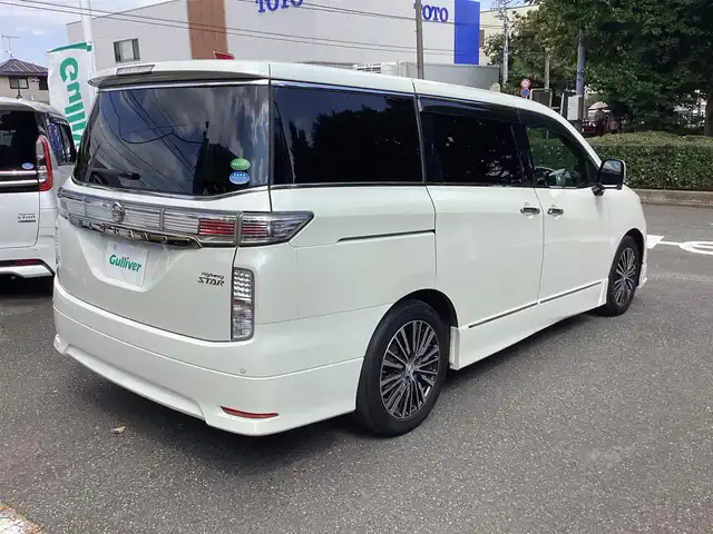 日産 エルグランド 250ハイウェイスター プレミアム 神奈川県 2014(平26)年 13.1万km ブリリアントホワイトパール 純正HDDナビ/(AM/FM/BT/CD/DVD/フルセグTV)/フリップダウンモニタ/Bose5.1ch/クルーズコントロール/全方位カメラ/バックカメラ/両側パワースライドドア/100V充電/ETC/LEDヘッドライト/エザーシート/パワーシート/シートヒーター/ステアリングスイッチ/ウィンカーミラー/ドアバイザー/パワーウィンドウ/パワーステアリング