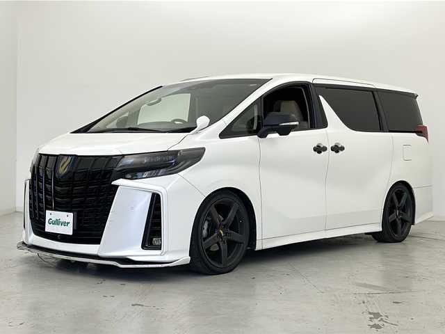 トヨタ アルファード G 宮城県 2018(平30)年 5.3万km ホワイトパールクリスタルシャイン 禁煙車/シルクブレイズエアロ（F）/Toyota Safety Sense/・プリクラッシュセーフティ/・レーントレーシングアシスト/・レーダークルーズコントロール/・オートマチックハイビーム/・クリアランスソナー/ALPINE製12インチフリップダウンモニター/【PXH12X-R-AV】/ALPINE製11インチナビ/・BT.CD.DVD.USB.HDMI.SD/・フルセグTV/・カーアロマ/バックカメラ/両側パワースライドドア/電動リアゲート/レザーシート/・前席パワーシート/・D席シートメモリー/・前席シートヒーター/・前席シートベンチレーション/ウッドコンビステアリング/・ステアリングスイッチ/ETC/ドアイブレコーダー（F）/三眼LEDヘッドライト/・LEDフォグライト/・シーケンシャルランプ（FR）/プッシュスタート/・スマートキー×2/・電動パーキングブレーキ/社外フロアマット/社外20インチAW/夏タイヤ積込み/【純正AW（225/60/17）】/BLITZ車高調/純正サスペンション積込み/グリル黒塗装/LED室内灯