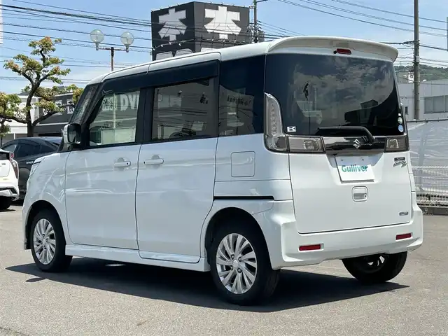 スズキ スペーシア カスタム Z 岡山県 2017(平29)年 9.6万km ピュアホワイトP 社外ナビ　/Ｂカメラ　/両側パワースライドドア　/シートヒーター　/ＥＴＣ　/ＡＡＣ　/マットバイザー　/プッシュスタート　/オートライト　/オートマチックハイビーム　/LEDライト　/アイドリングストップ　/ABS