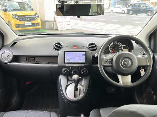 マツダ デミオ 13C－V スマートEDⅡ 兵庫県 2013(平25)年 3.3万km ストーミーブルーマイカ ワンオーナー/社外SDナビ/　DVD/USB/AM/FM/ワンセグテレビ（走行中視聴不可）/前方ドライブレコーダー/アンチロック・ブレーキ・システム/盗難防止装置/純正フロアマット/パワーステアリング/パワーウィンドウ/エアバッグ（W）/リモコンキー/保証書/取扱説明書