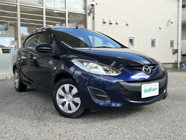 マツダ デミオ 13C－V スマートEDⅡ 兵庫県 2013(平25)年 3.3万km ストーミーブルーマイカ ワンオーナー/社外SDナビ/　DVD/USB/AM/FM/ワンセグテレビ（走行中視聴不可）/前方ドライブレコーダー/アンチロック・ブレーキ・システム/盗難防止装置/純正フロアマット/パワーステアリング/パワーウィンドウ/エアバッグ（W）/リモコンキー/保証書/取扱説明書