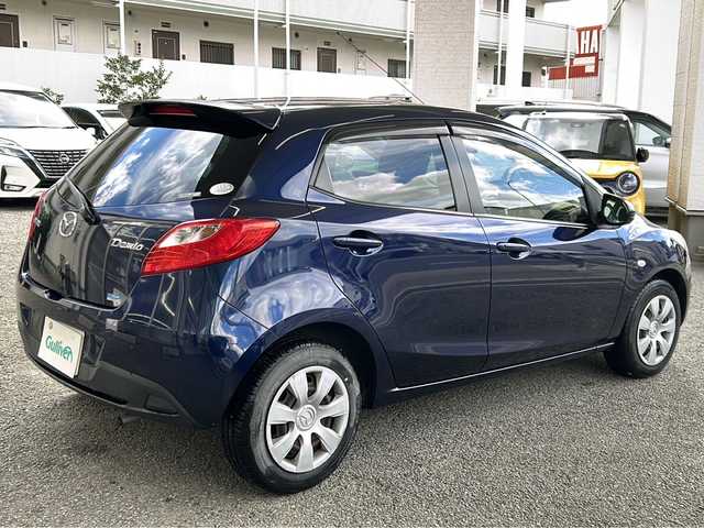 マツダ デミオ 13C－V スマートEDⅡ 兵庫県 2013(平25)年 3.3万km ストーミーブルーマイカ ワンオーナー/社外SDナビ/　DVD/USB/AM/FM/ワンセグテレビ（走行中視聴不可）/前方ドライブレコーダー/アンチロック・ブレーキ・システム/盗難防止装置/純正フロアマット/パワーステアリング/パワーウィンドウ/エアバッグ（W）/リモコンキー/保証書/取扱説明書