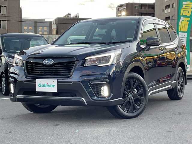 スバル フォレスター スポーツ 長野県 2020(令2)年 0.5万km ダークブルーパール フルタイム４ＷＤ/８インチ純正ナビ/(CN-FX800DFD)/Bluetooth Audio/ビルドインＥＴＣ/バックカメラ/フロント/サイドカメラ/追従クルーズコントロール/コーナーセンサー/電動リアゲート/ステアリングヒーター/ステアリングスイッチ/本革巻ステアリング/パドルシフト/デジタルインナーミラー/パワーシートＤ＋Ｎ席/シートヒーター（全席）/純正フロアマット/プッシュスタート/オートライト/フォグランプ/ドアバイザー/トノカバー/スマートキー/スペアキー×１/横滑り防止機能/盗難防止機能