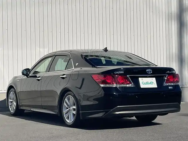 トヨタ クラウン ハイブリッド アスリートG 群馬県 2014(平26)年 9.2万km ブラック 純正メーカーHDDナビ/　CD/DVD/BTオーディオ/USB/フルセグTV/バックカメラ/黒革シート/シートヒーター（運転席、助手席）/エアーシート（運転席、助手席）/パワーシート（運転席、助手席）/シートメモリー（運転席）/ステアリングヒーター/レーダークルーズコントロール/クリアランスソナー/スーパーライブサウンドシステム/オートリトラクタブルミラー/HIDヘッドライト/プッシュスタート/ETC/保証書/取扱説明書/スペアーキー１本