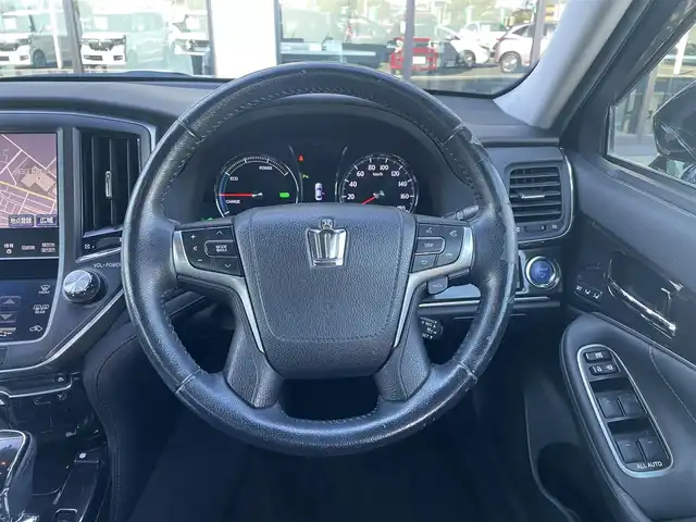 トヨタ クラウン ハイブリッド アスリートG 群馬県 2014(平26)年 9.2万km ブラック 純正メーカーHDDナビ/　CD/DVD/BTオーディオ/USB/フルセグTV/バックカメラ/黒革シート/シートヒーター（運転席、助手席）/エアーシート（運転席、助手席）/パワーシート（運転席、助手席）/シートメモリー（運転席）/ステアリングヒーター/レーダークルーズコントロール/クリアランスソナー/スーパーライブサウンドシステム/オートリトラクタブルミラー/HIDヘッドライト/プッシュスタート/ETC/保証書/取扱説明書/スペアーキー１本