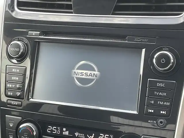 日産 ティアナ XL ナビAVMパッケージ 福岡県 2017(平29)年 7.4万km ダークメタルグレー メーカー純正ナビ/フルセグTV/CD/DVD/BT/AUX/アラウンドビューモニター/エマージェンシーブレーキ/ＢＳＷ/D/Nパワーシート/N席オットマン/ＬＤＷ/クリアランスソナー/ＨＩＤオートライト/フォグランプ/革巻きステアリング/純正ＡＷ/クルーズコントロール/ステアリングリモコン/ビルトインＥＴＣ/スマートキー/プッシュスタート/トランクスルー