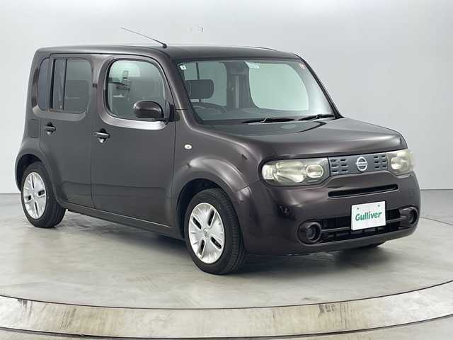 日産 キューブ 15X インディゴセレクション 愛知県 2010(平22)年 13.4万km ビターショコラ 純正7インチナビ/(CD DVD SD　AUX ワンセグTV 品番：HS309-W)/バックカメラ/ETC/ABS/盗難防止装置/Wエアバック/純正フロアマット/プッシュスタート/スマートキー/ヘッドライトレベライザー/電動格納ドアミラー/パワーウィンドウ