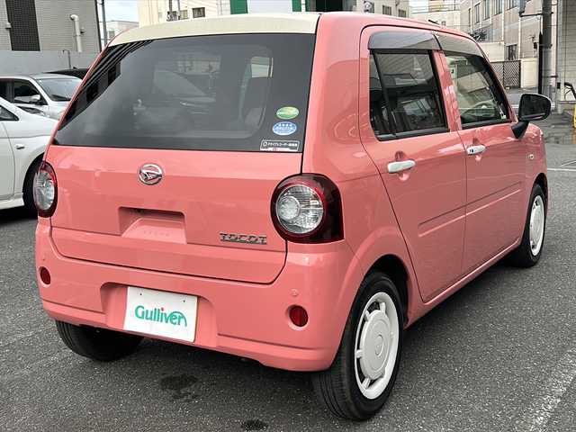 ダイハツ ミラ トコット G SA Ⅲ 埼玉県 2018(平30)年 4.7万km ジューシーピンクM 登録時46608km/スマートアシストIII/純正SDナビ(NSZN-W69D)/　AM/FM/CD/DVD/BT/フルセグTV/バックカメラ/全方位カメラ/純正ナビ連動ドライブレコーダー/ETC/シートヒーター(D.N席）/LEDヘッドライト/　オートライト/オートマチックハイビーム/  ライトレベライザー/ステアリングスイッチ/コーナーセンサー/アイドリングストップ/横滑り防止機能/プッシュスタート/スマートキー×2/電動格納機能付きウィンカーミラー/純正ドアバイザー/純正フロアマット/保証書/取扱説明書