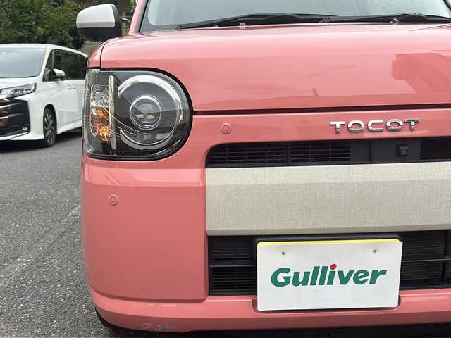 ダイハツ ミラ トコット G SA Ⅲ 埼玉県 2018(平30)年 4.7万km ジューシーピンクM 登録時46608km/スマートアシストIII/純正SDナビ(NSZN-W69D)/　AM/FM/CD/DVD/BT/フルセグTV/バックカメラ/全方位カメラ/純正ナビ連動ドライブレコーダー/ETC/シートヒーター(D.N席）/LEDヘッドライト/　オートライト/オートマチックハイビーム/  ライトレベライザー/ステアリングスイッチ/コーナーセンサー/アイドリングストップ/横滑り防止機能/プッシュスタート/スマートキー×2/電動格納機能付きウィンカーミラー/純正ドアバイザー/純正フロアマット/保証書/取扱説明書