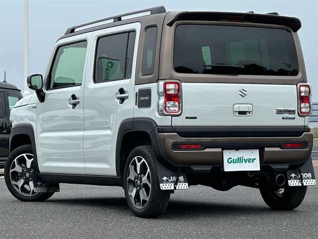 スズキ ハスラー Jスタイル Ⅱ ターボ 島根県 2023(令5)年 0.8万km ピュアホワイトパール/ウッディブラウン2トーンルーフ 4WD/ターボ/ワンオーナー /デュアルカメラブレーキサポート/アルパインディスプレイオーディオ /Bluetooth/USB/HDMI/AppleCarPlay/AndroidAuto/バックカメラ/レーダークルーズコントロール/コーナーセンサー /シートヒーター /ステアリングスイッチ/パドルシフト/社外マフラー/JAOSマットガード/前後ドライブレコーダー/ETC/LEDオートライト/アイドリングストップ/レーンキープ/純正フロアマット/スマートキー/スペアキー /プッシュスタート