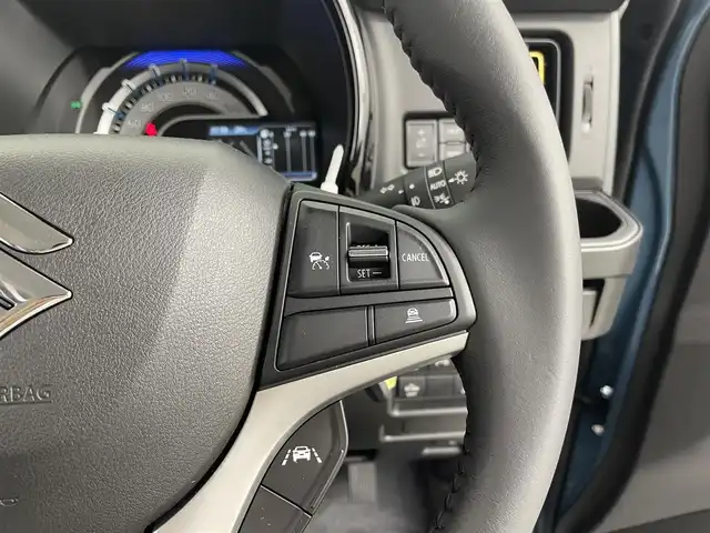 スズキ ハスラー HYBRID X 群馬県 2025(令7)年 0.1万km未満 デニムブルー ガンメタリック 2トーン 届出済未使用車　純正９インチナビ　全方位モニター　アダプティブクルーズコントロール　レーンキープアシスト　衝突軽減ブレーキ　オートマチックハイビーム　シートヒーター　コーナーセンサー　純正アルミホイル