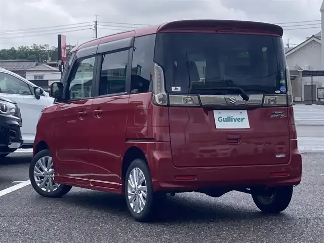 スズキ スペーシア カスタム Z 島根県 2017(平29)年 2.8万km フェニックスレッドパール 4WD/ユーティリティパッケージ/ケンウッドナビ(BT/CD/DVD)/フルセグTV/パワースライドドア(両側)/バックカメラ/ビルトインETC/コムテックドライブレコーダー/デュアルセンサーブレーキサポート/・誤発進抑制機能/・車線逸脱警報機能/・ふらつき警報機能/・先行車発進お知らせ機能/・エマージェンシーストップシグナル/・ESP/HIDヘッドランプ/オートエアコン/ステアリングスイッチ/前席シートヒーター/純正14インチアルミホイール/キーレスプッシュスタートシステム/禁煙車