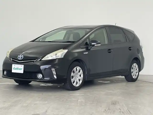 トヨタ プリウス α S Lセレクション 三重県 2012(平24)年 9.7万km ブラック 禁煙車/社外ナビ/バックカメラ/ETC/スマートキー/プッシュスタート/オートライト/ステアリングスイッチ/サマータイヤ付き社外AW4本積込有（205.60R16）