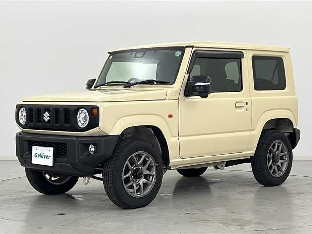 スズキ ジムニー XC 宮城県 2021(令3)年 2.4万km シフォンアイボリーM ワンオーナー/4WD/デュアルセンサーブレーキサポート/スズキセーフティサポート/・車線逸脱警報機能/・横滑り防止装置/クルーズコントロール/社外7インチナビ/・BT.CD/バックカメラ/ワンセグTV/前席シートヒーター/ETC/ドライブレコーダー（FR）/プッシュスタート/スマートキー/LEDヘッドライト/フォグライト/純正16inAW/ドアバイザー