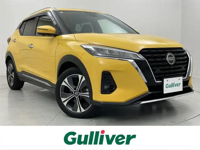 日産 キックス X 茨城県 2021(令3)年 1.9万km サンライトイエロー 純正９インチメモリーナビ/フルセグＴＶ/Bluetooth対応/メーカーオプション/寒冷地仕様/ステアリングヒーター/前席シートヒーター/インテリジェントルームミラー/ビルトインＥＴＣ/セーフティアシスト/インテリジェントルームミラー/アラウンドビューモニター/ＬＥＤヘッドライト/ハイビームアシスト/純正１７インチＡＷ