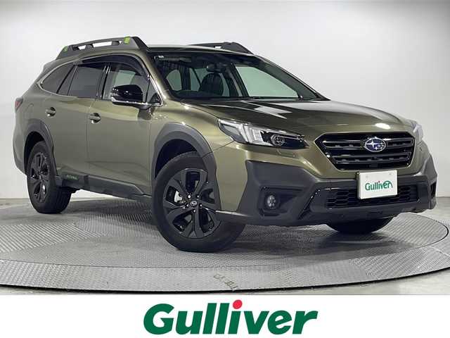スバル アウトバック X－ブレイクEX 広島県 2022(令4)年 1.7万km Ｄグリーン 純正11.6型ナビ（AppleCarPlay/AndroidAuto/Bluetooth/フルセグ）/フロント/サイド/バックモニター/パワーシート/ポジションメモリー/前席/後席シートヒーター/ステアリングヒーター/アイサイト/・プリクラッシュブレーキ/・レーンキープアシスト/・レーダークルーズコントロール/・アダプティブドライビングビーム/・誤発進抑制機能/・ブラインドスポットモニター/ルーフレール/電動パーキングブレーキ/オートブレーキホールド/LEDヘッドランプ/純正18インチAW/ETC/ドライブレコーダー