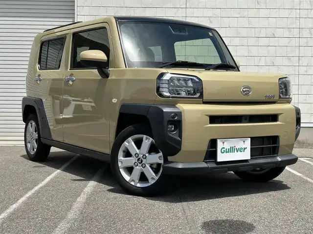 ダイハツ タフト G 新潟県 2020(令2)年 2.1万km サンドベージュメタリック ガラスルーフ/衝突軽減/社外ナビ/(AM/FM/CD/BT/ワンセグ)/バックカメラ/アイドリングストップ/コーナーセンサー/ルーフレール/シートヒーター/革巻きステアリング/ステアリングスイッチ/AUTOライト/LEDヘッドライト/フォグランプ/横滑り防止/プッシュスタート/スマートキー