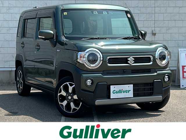 スズキ ハスラー HYBRID X ターボ 新潟県 2020(令2)年 7.1万km クールカーキPM 衝突軽減/全方位カメラ/9インチナビ/(フルセグ/Bluetooth/AM/FM/CD/DVD）/ETC/クルーズコントロール（追従有）/シートヒーター（DN席）/革巻きステアリング/パドルシフト/ステアリングスイッチ/LEDライト/オートライト/フォグランプ/アイドリングストップ/レーンキープアシスト/コーナーセンサー（後方）/横滑り防止/プッシュスタート/スマートキー/社外アルミスタットレスタイヤ（積込)/（175/65/15）