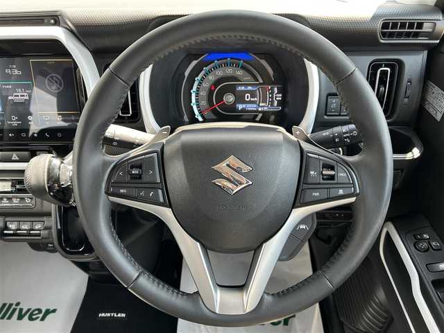 スズキ ハスラー HYBRID X ターボ 新潟県 2020(令2)年 7.1万km クールカーキPM 衝突軽減/全方位カメラ/9インチナビ/(フルセグ/Bluetooth/AM/FM/CD/DVD）/ETC/クルーズコントロール（追従有）/シートヒーター（DN席）/革巻きステアリング/パドルシフト/ステアリングスイッチ/LEDライト/オートライト/フォグランプ/アイドリングストップ/レーンキープアシスト/コーナーセンサー（後方）/横滑り防止/プッシュスタート/スマートキー/社外アルミスタットレスタイヤ（積込)/（175/65/15）