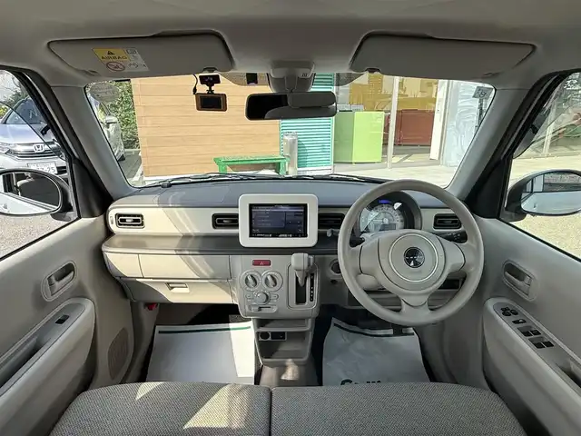 スズキ ラパン L 香川県 2017(平29)年 5.4万km ピュアホワイトP SDナビ/ドライブレコーダー/スマートキー/レーダーブレーキサポート/アイドリングストップ/シートシーター/パワーステアリング/パワーウィンドウ/純正フロアマット