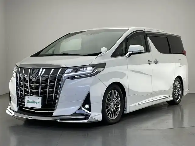 トヨタ アルファードハイブリット G Fパッケージ 愛知県 2021(令3)年 3.8万km ホワイトパールクリスタルシャイン 純正９インチディスプレイオーディオ/モデリスタエアロ/TEIN車高調/３眼LED/純正後席モニター/トヨタセーフティセンス/ベンチレーション/ベージュ革シート/パワーバックドア/パワーシート/両側パワースライドドア/バックカメラ/カーテンエアバック/AC100V電源/ETC/純正アルミホイール/フルセグTV/DVD/禁煙車