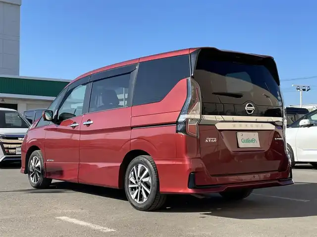 日産 セレナ e－パワー ハイウェイスター V 東京都 2021(令3)年 5.1万km マルーンレッド 純正ナビ　/Ｂｌｕｅｔｏｏｔｈ　/フルセグＴＶ　/ＣＤ　/ＤＶＤ　/全周囲カメラ　/レーダークルーズコントロールシステム　/ステアリングヒーター　/シートヒーター　/両側電動スライドドア　/ＢＳＭ　/ドライブレコーダー/ETC/フロアマット/ABS/横滑り防止装置/コーナーセンサー/レーンアシスト/オートライト/衝突被害軽減システム