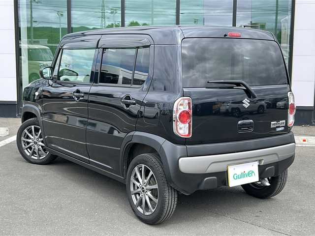 スズキ ハスラー G ターボ 道東・釧路十勝 2018(平30)年 7.3万km ブルーイッシュブラックパール3 ・4WD/・社外SDナビ/(ラジオ・CD・ワンセグ・USB)/・社外エンジンスターター/・衝突軽減システム/・グリップコントロールスイッチ/・ヒルディセントコントロールスイッチ/・前席シートヒーター/・ミラーヒーター/・アイドリングストップ/・社外レーダー/・ハロゲンライト/・ヘッドライトレベライザー/・電格ミラー/・ドアバイザー/・スマートキー/・プッシュスタート/・純正鉄ホイール付冬タイヤ　積込