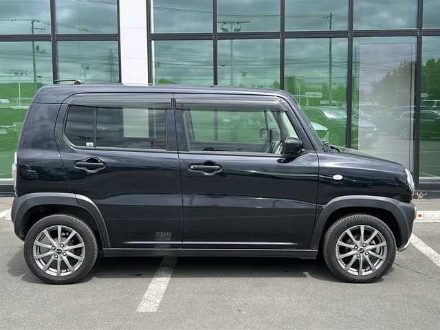 スズキ ハスラー G ターボ 道東・釧路十勝 2018(平30)年 7.3万km ブルーイッシュブラックパール3 ・4WD/・社外SDナビ/(ラジオ・CD・ワンセグ・USB)/・社外エンジンスターター/・衝突軽減システム/・グリップコントロールスイッチ/・ヒルディセントコントロールスイッチ/・前席シートヒーター/・ミラーヒーター/・アイドリングストップ/・社外レーダー/・ハロゲンライト/・ヘッドライトレベライザー/・電格ミラー/・ドアバイザー/・スマートキー/・プッシュスタート/・純正鉄ホイール付冬タイヤ　積込