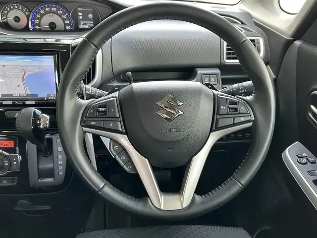 スズキ ソリオ バンディット HV MV 島根県 2019(令1)年 1万km スーパーブラックパール 4WD/ワンオーナー /デュアルカメラブレーキサポート/社外8インチナビ/CD/DVD/DTV/Bluetooth/全方位カメラ/両側パワースライドドア/レーダークルーズコントロール/社外AW付きスタッドレス積込/ETC/ドライブレコーダー/LEDオートライト/コーナーセンサー /シートヒーター /ステアリングスイッチ/スマートキー/プッシュスタート /純正フロアマット/純正ドアバイザー/電動格納ミラー