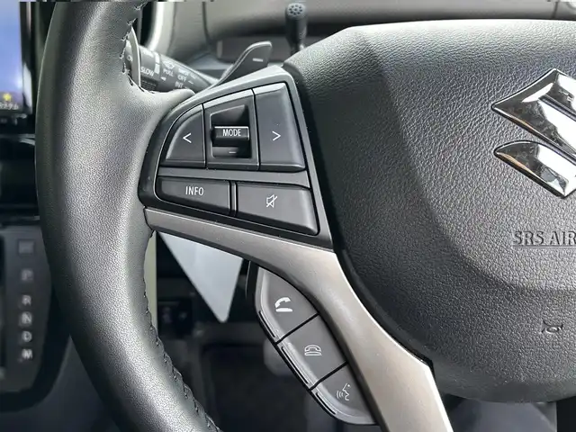 スズキ ソリオ バンディット HV MV 島根県 2019(令1)年 1万km スーパーブラックパール 4WD/ワンオーナー /デュアルカメラブレーキサポート/社外8インチナビ/CD/DVD/DTV/Bluetooth/全方位カメラ/両側パワースライドドア/レーダークルーズコントロール/社外AW付きスタッドレス積込/ETC/ドライブレコーダー/LEDオートライト/コーナーセンサー /シートヒーター /ステアリングスイッチ/スマートキー/プッシュスタート /純正フロアマット/純正ドアバイザー/電動格納ミラー