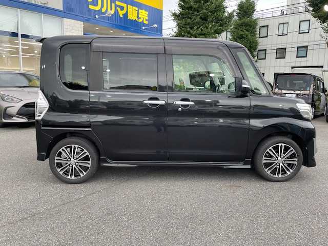 ダイハツ タント カスタム RS SA 東京都 2014(平26)年 5.2万km ブラックマイカメタリック (株)IDOMが運営する【じしゃロン昭島店】の自社ローン専用車両になりますこちらは現金またはオートローンご利用時の価格です。自社ローンご希望の方は別途その旨お申付け下さい/衝突軽減ブレーキ/ETC/スマートキー/プッシュスタート/両側パワースライドドア/Autoライト/LEDヘッドライト/革巻きステアリング/純正フロアマット/純正アルミホイール