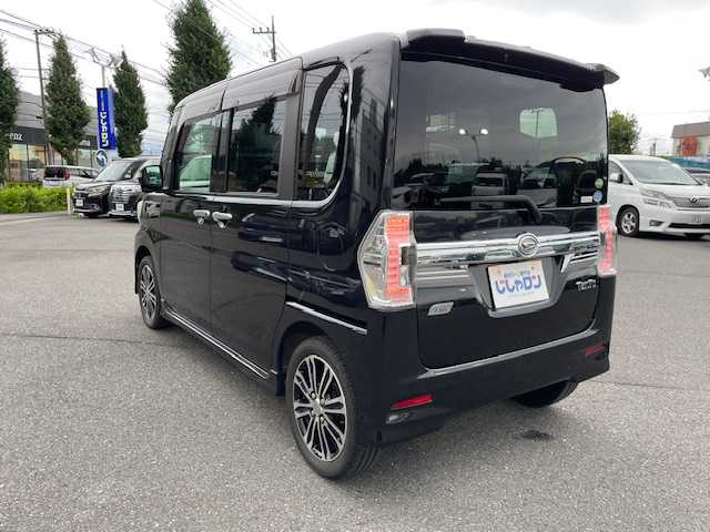 ダイハツ タント カスタム RS SA 東京都 2014(平26)年 5.2万km ブラックマイカメタリック (株)IDOMが運営する【じしゃロン昭島店】の自社ローン専用車両になりますこちらは現金またはオートローンご利用時の価格です。自社ローンご希望の方は別途その旨お申付け下さい/衝突軽減ブレーキ/ETC/スマートキー/プッシュスタート/両側パワースライドドア/Autoライト/LEDヘッドライト/革巻きステアリング/純正フロアマット/純正アルミホイール