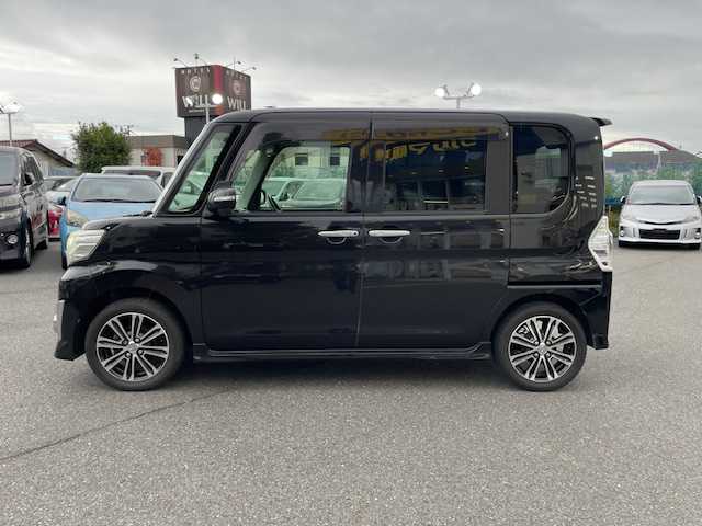 ダイハツ タント カスタム RS SA 東京都 2014(平26)年 5.2万km ブラックマイカメタリック (株)IDOMが運営する【じしゃロン昭島店】の自社ローン専用車両になりますこちらは現金またはオートローンご利用時の価格です。自社ローンご希望の方は別途その旨お申付け下さい/衝突軽減ブレーキ/ETC/スマートキー/プッシュスタート/両側パワースライドドア/Autoライト/LEDヘッドライト/革巻きステアリング/純正フロアマット/純正アルミホイール