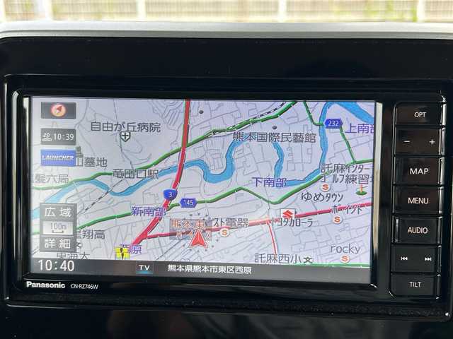 スズキ スペーシア カスタム HYBRID GS 熊本県 2019(平31)年 5.6万km ピュアホワイトP デュアルセンサーブレーキサポート/社外ナビ/全方位カメラ/ビルトインETC/純正14インチAW/片側パワースライドドア/右前席シートヒーター/LEDヘッドライト/オートライト/フォグライト/横滑り防止装置/ウィンカーミラー/純正フロアマット
