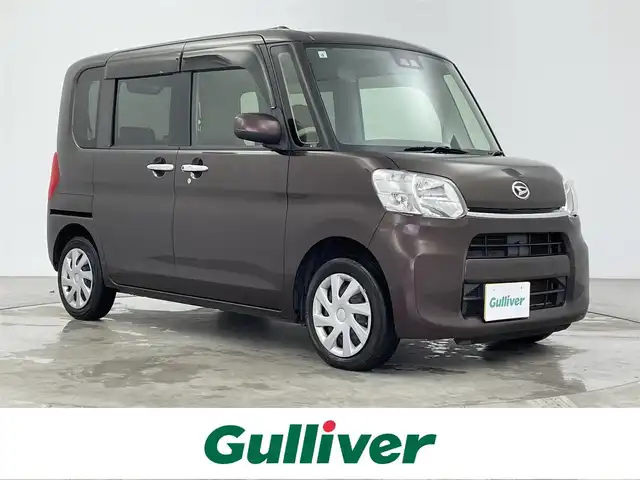 ダイハツ タント X SA Ⅲ 大分県 2017(平29)年 9.8万km プラムブラウンクリスタルマイカ 社外ナビ【MDV-D5048TW】/バックカメラ/片側パワースライドドア/運転席シートヒーター/リアコーナーセンサー/オートライト/オートハイビーム/衝突軽減ブレーキ/横滑り防止システム/ベンチシート/Bluetooth/プッシュスタート/スマートキー