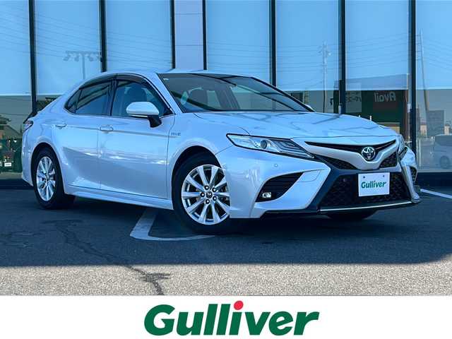 トヨタ カムリ WS 岐阜県 2019(平31)年 4.6万km プラチナホワイトパールマイカ 登録時走行距離45835km/純正８型ナビ/フルセグＴＶ/バックカメラ/クルーズコントロール/ドライブレコーダー/前後コーナーセンサー/レーンキープアシスト/ハーフレザーシート/ビルトインＥＴＣ/ドアバイザー/ＬＥＤヘッドライト/オートライト/オートマチックハイビーム/フロントフォグランプ/プッシュスタート/スマートキー/スペアキー/純正アルミホイール/社外フロアマット/アイドリングストップ